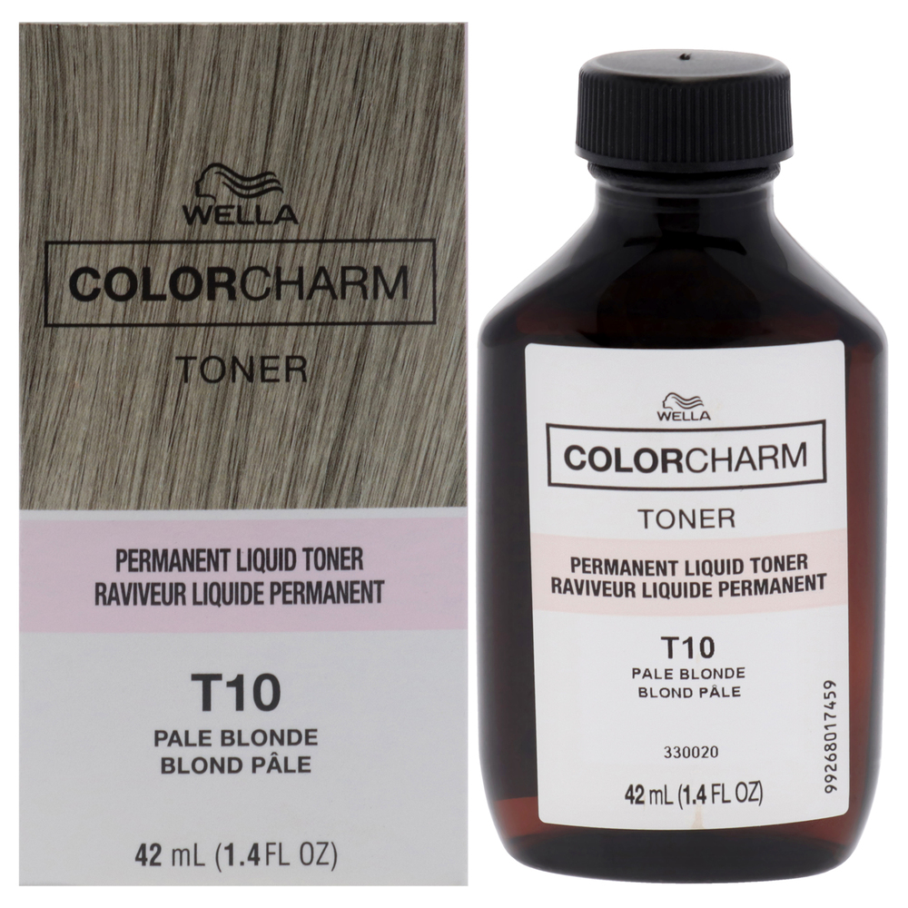Color Charm Permanent Liquid Toner - T10 Pale Blonde by Wella Unisex 1.4 oz